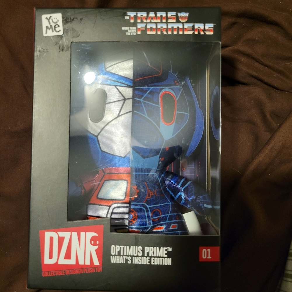 Transformers Optimus Prime DZNR Plush Toy Figure What's Inside Edition YuMe